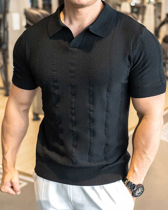 Smart casual mens cooling shirt, a short sleeve performance top for everyday wear & summer style.
