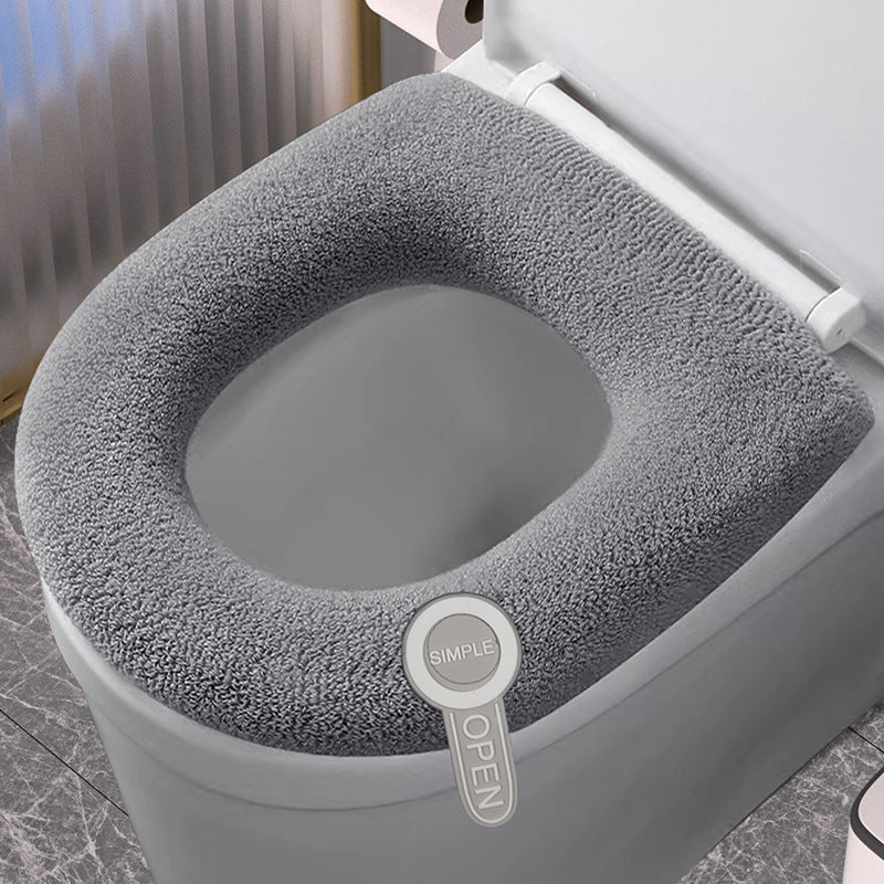 Soft polyester toilet seat cushion provides ultimate warmth and cozy comfort for your bathroom.