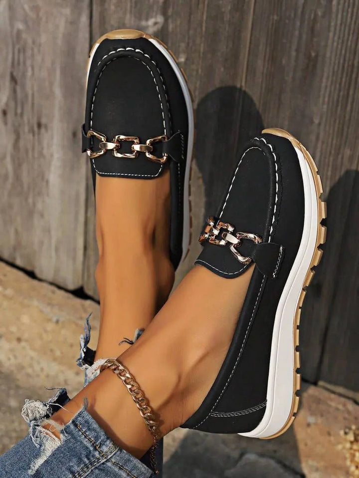 Women's non-slip orthopedic loafers for all-day comfort & arch support.