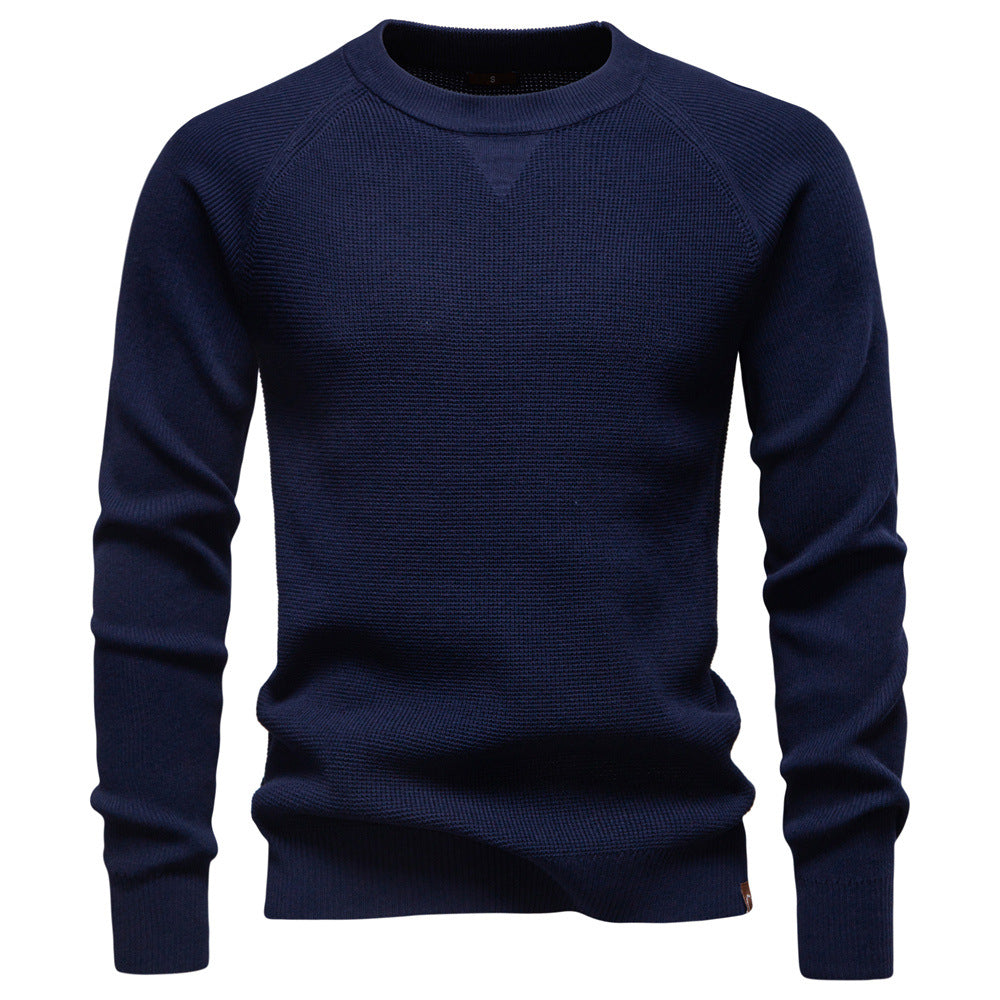 Men's Verona Waffle Knit Sweater, offering an elegant texture for sophisticated casual looks.