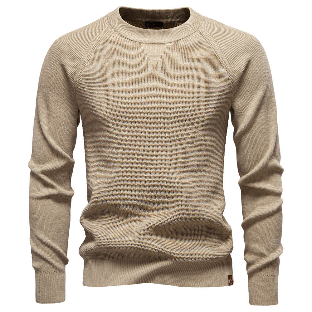 Casual chic men's Verona Waffle Knit Sweater, a versatile staple for every wardrobe.