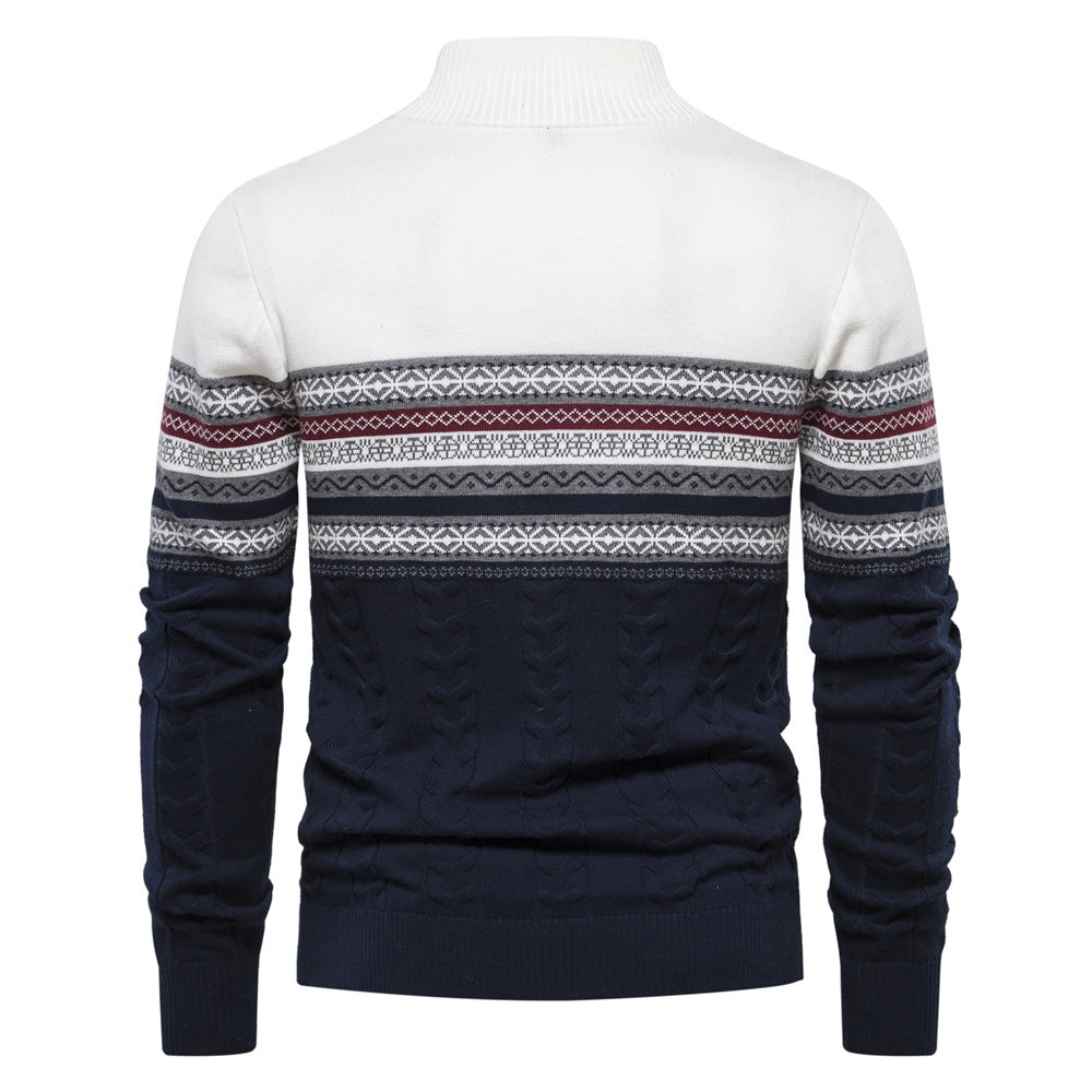 Elevated men's casual wear: Bergen Nordic half-zip sweater, a true classic.