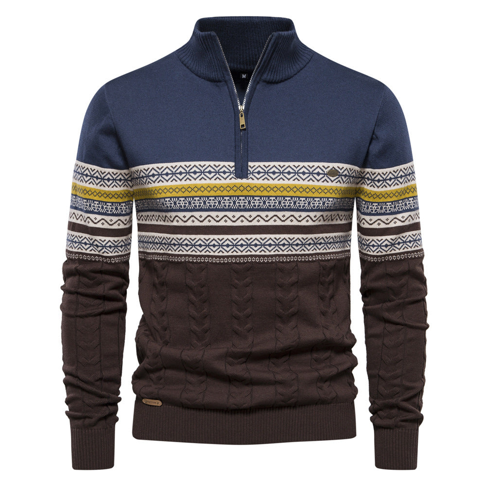 Men's fashion essential: Bergen half-zip pullover, with authentic Nordic knit details.