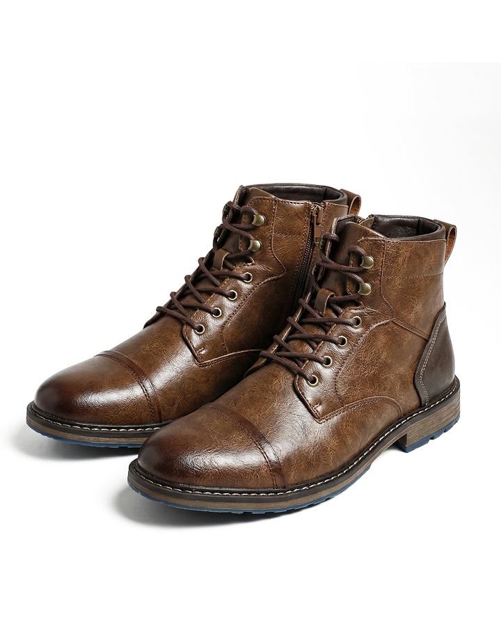 Men's Bayshore rugged side zip boots, durable and comfortable for everyday wear.