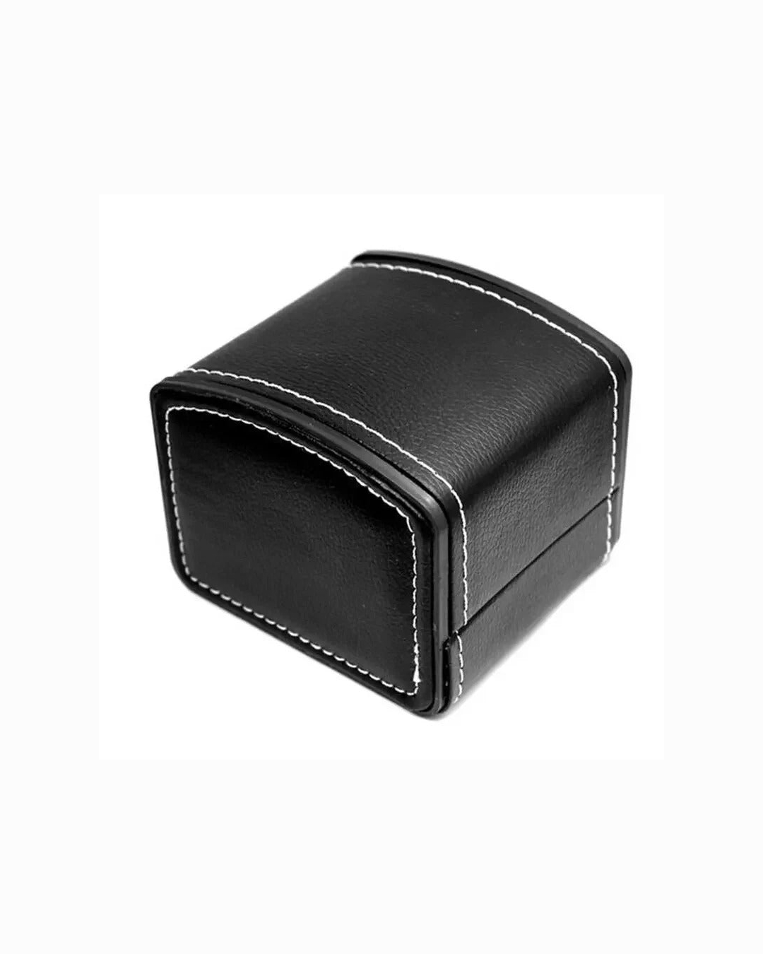 Unisex watch travel and storage box. Elegant timepiece protection, ideal for safe transport & display.