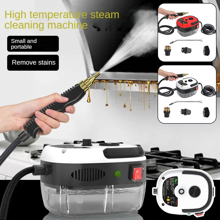 Grime remover steam cleaner, 2500W high-pressure for tough, chemical-free deep cleaning in homes.