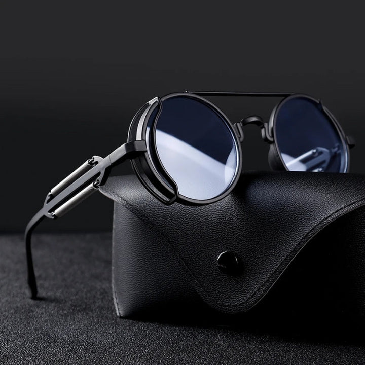 Premium unisex Spectre polarized sunglasses. Vintage style metal frame shades with mecha details & UV400 protection.