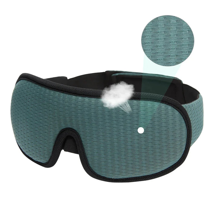 Unisex 3D contoured sleep mask for complete darkness. Comfortable memory foam, anti-light eye mask for restful sleep.
