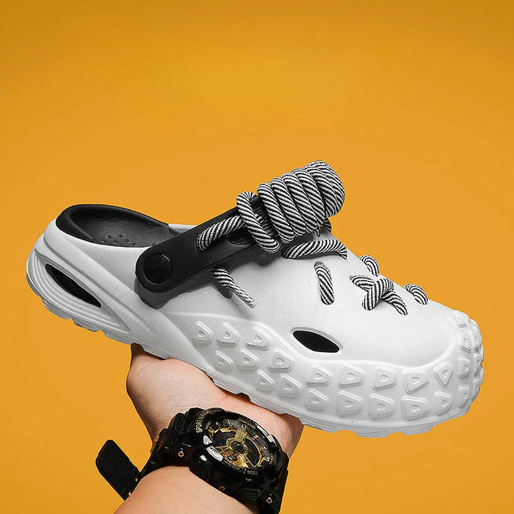 Summer men's casual footwear, lightweight and water-friendly clogs.