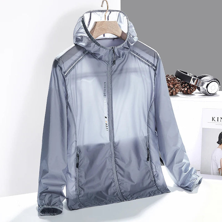 Lightweight men's fishing windbreaker jacket, quick-dry & windproof for all weather conditions.