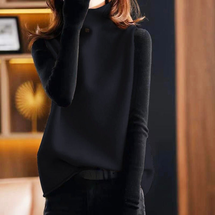 Versatile women's sleeveless turtleneck vest in a soft knit, perfect for office or casual chic fashion.