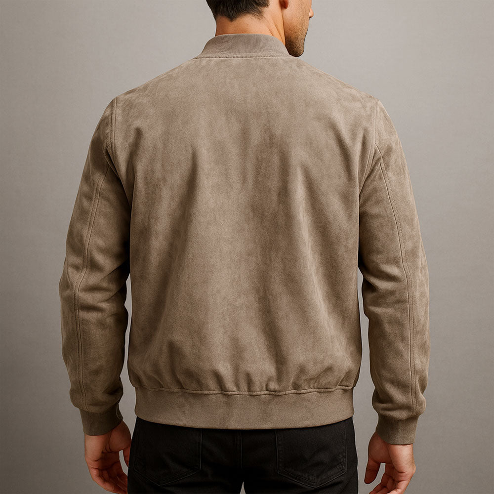 Teal men's versatile bomber jacket, a sleek casual outerwear with a modern fit for urban style.