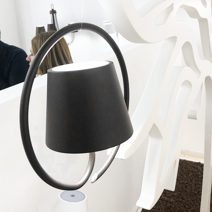 Modern LED hanging lamp, sleek design adds ambient light to your home, patio, or any outdoor area.