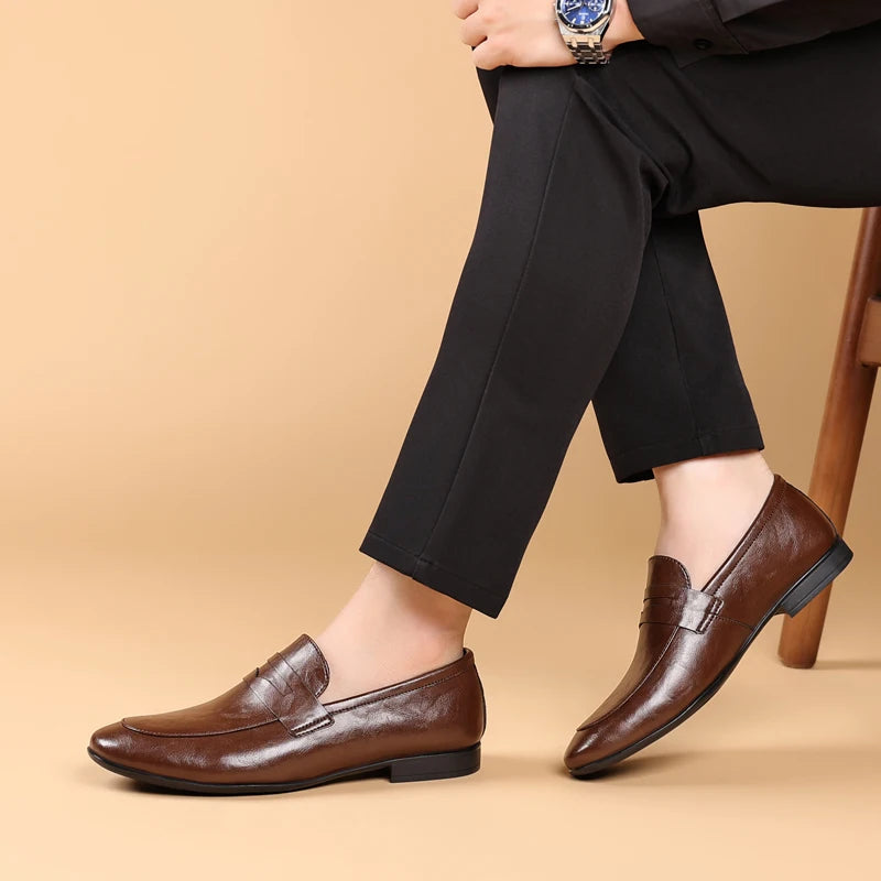Comfortable brown Men's Verona everyday loafers, a versatile slip-on shoe.