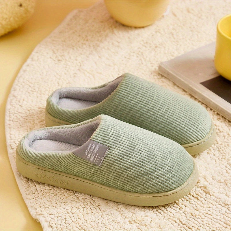 Fluffy women's comfort slippers, excellent for home use and providing a soft, cozy feel for your feet.