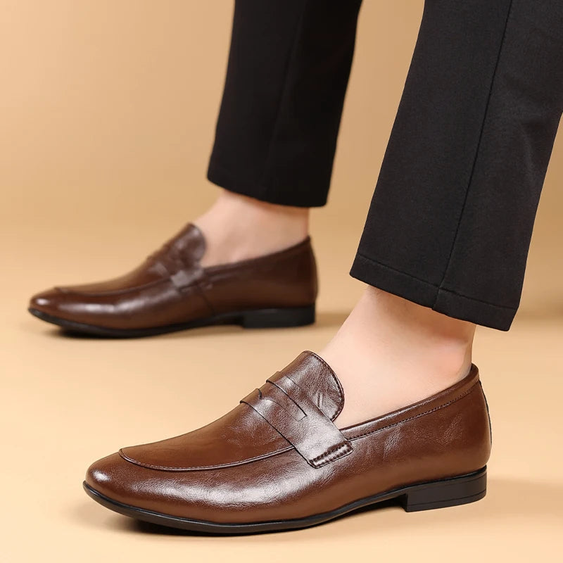 Stylish Men's Verona brown slip-on loafers for casual & everyday fashion.