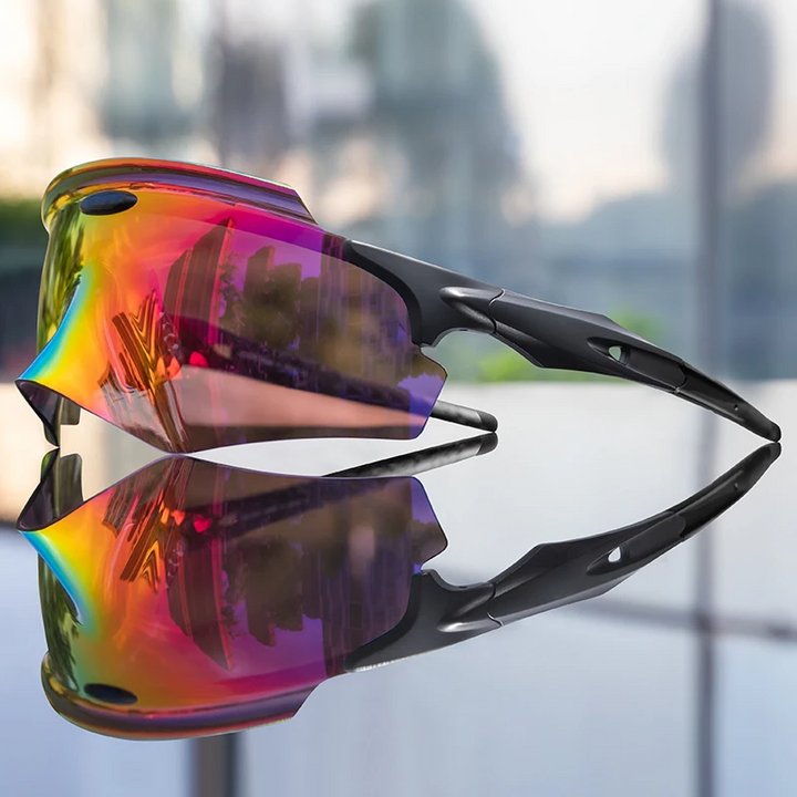 Polarized cycling sunglasses provide superior glare reduction & UV protection for outdoor sports, biking, & active lifestyles.