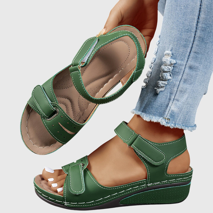 Stylish Crystal orthopedic sandals for women, featuring a comfortable stretch fit & supportive non-slip sole.