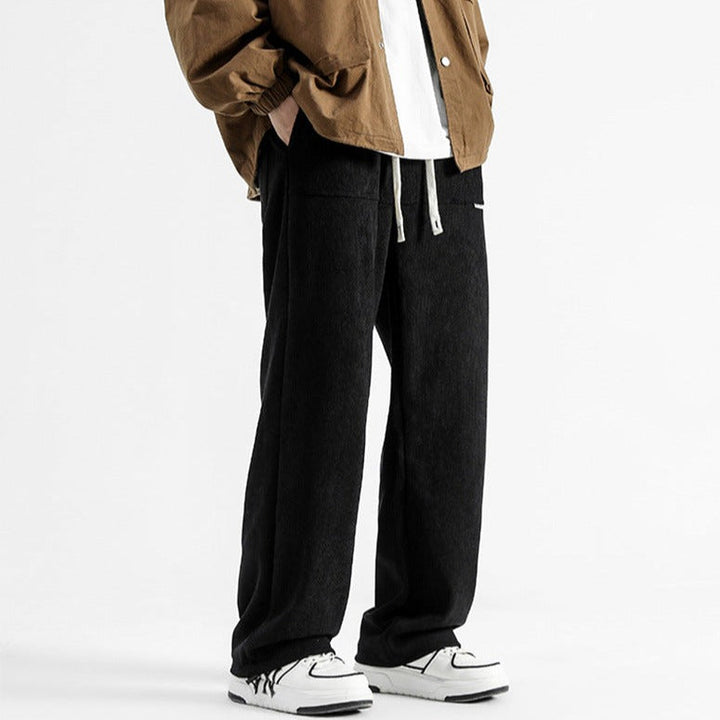 Black Men's Malibu drawstring pants, relaxed fit and comfortable for versatile casual outfits.