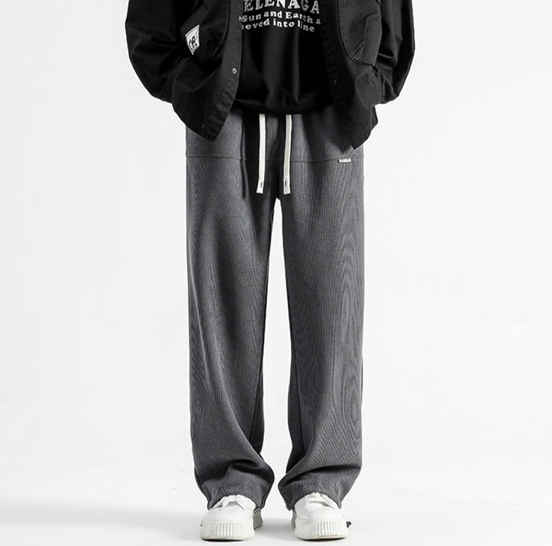 Black Men's Malibu Relaxed Fit bottoms, comfortable drawstring casual pants for men.