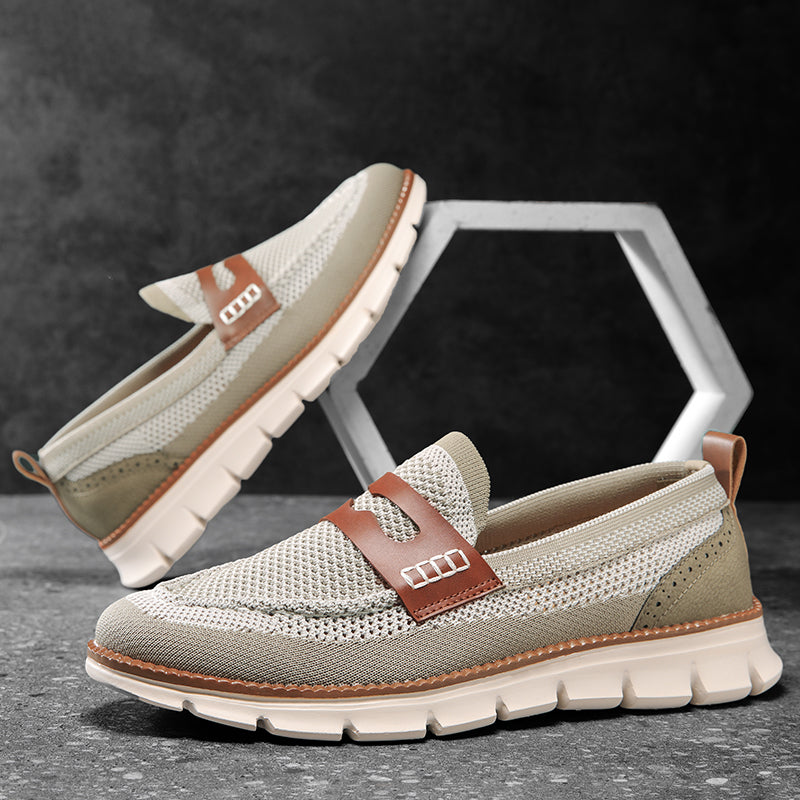 Lightweight & breathable men's Oxford loafers, perfect for smart casual spring/summer wear.