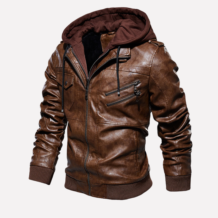 Protective men's winter parka coat, insulated with a soft faux fur collar for ultimate warmth & comfort.