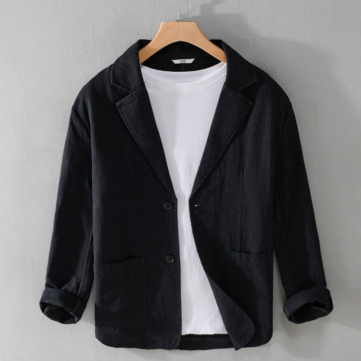 Unique color men's relaxed fit jacket, versatile lightweight outerwear for effortless spring, summer, and fall style.