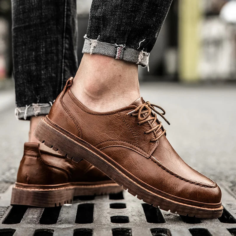 Elegant men's Trenton black dress shoes with lace-up design, ideal for formal occasions & professional style.