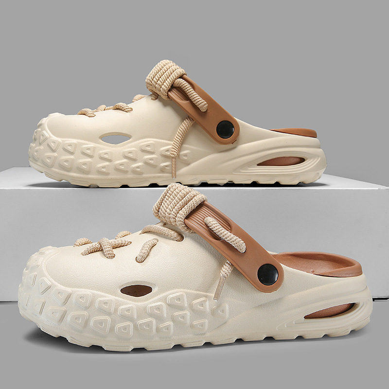Comfortable men's laced clogs, great for spring and daily wear.