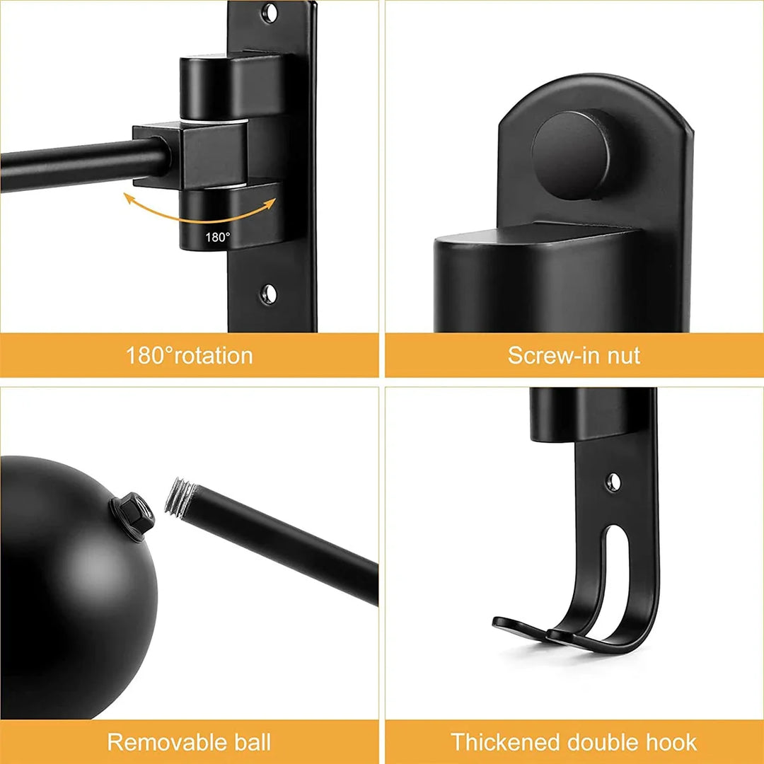 Heavy-duty metal motorcycle helmet rack with jacket hook for efficient garage storage & gear organization.