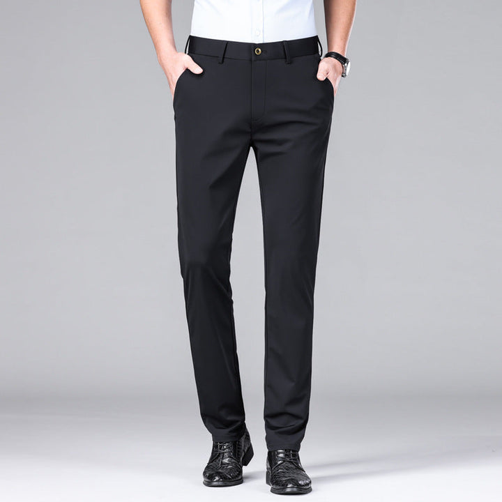 Men's performance pants with slim fit, ideal for business casual or weekend style.