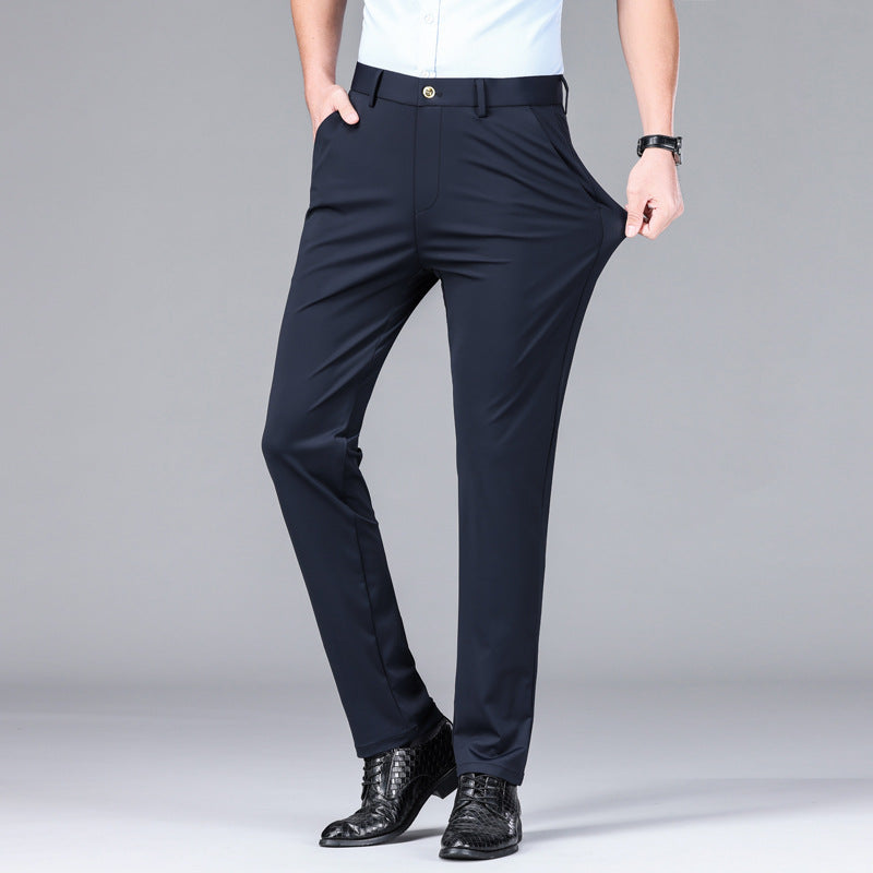 Versatile men's slim fit casual trousers, perfect for everyday wear and activity.
