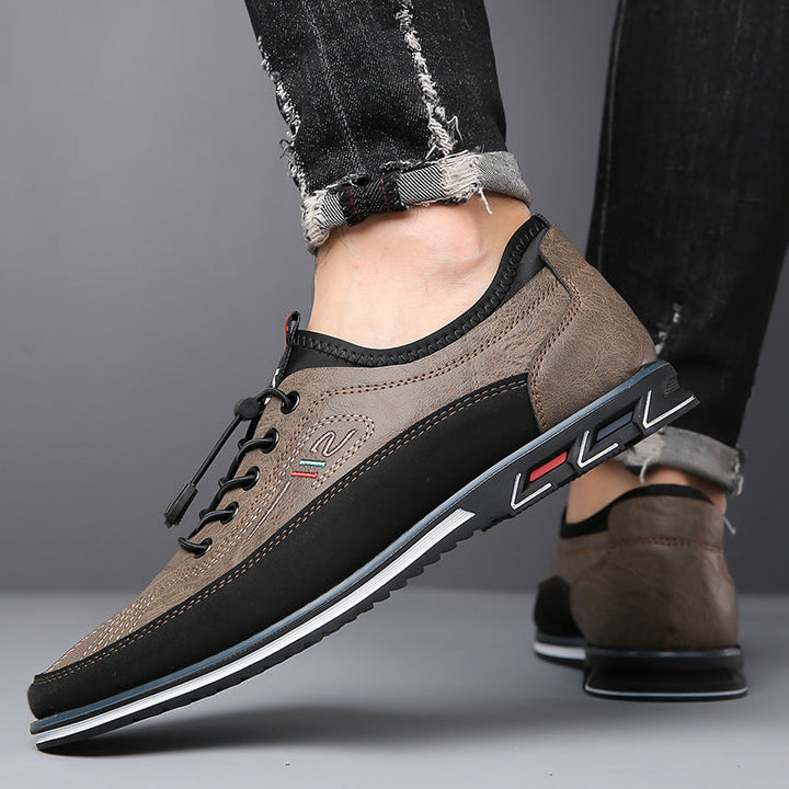 Shock absorbing men's Oxford barefoot sneakers, natural movement & comfort.