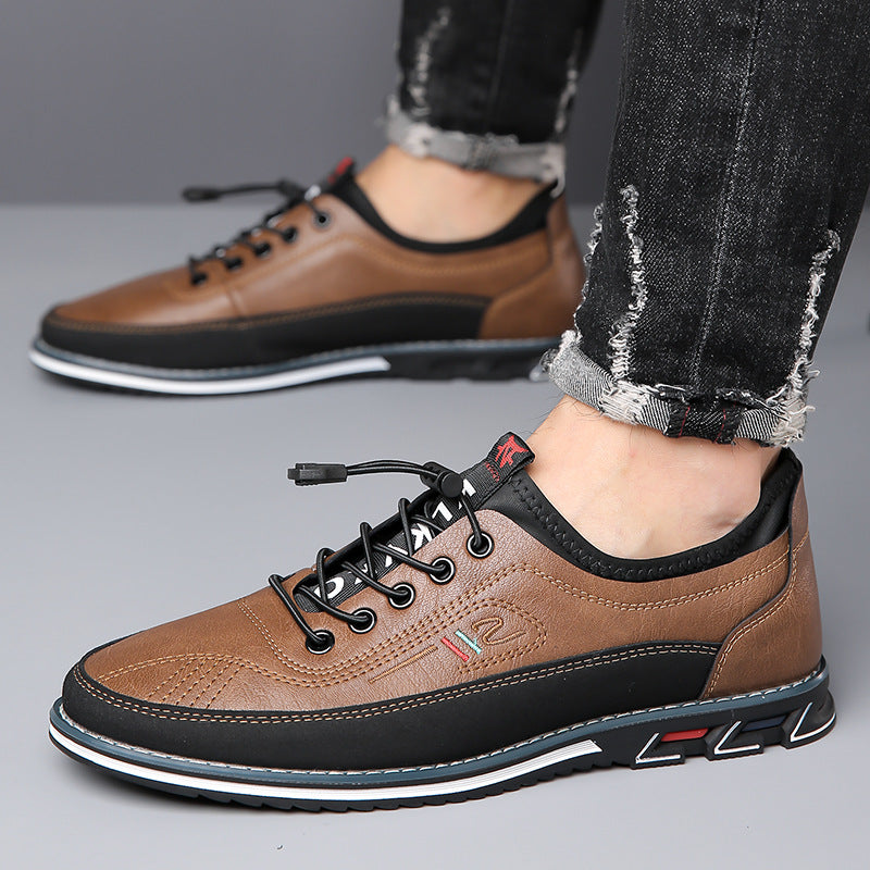 Lightweight men's Oxford barefoot sneakers, natural comfort & waterproof design.