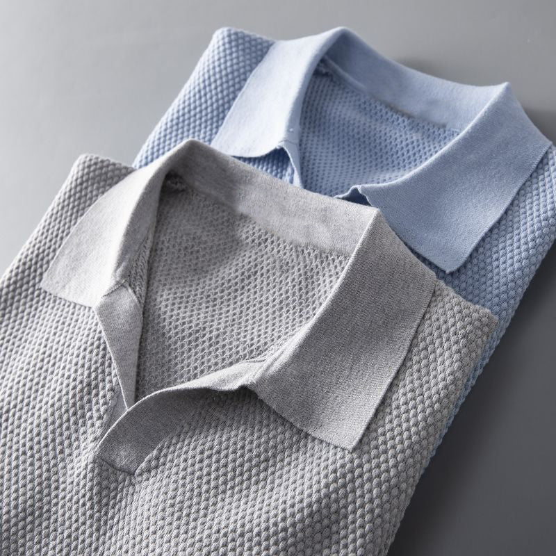 Men's premium olive green polo shirt, tailored for effortless style. Breathable summer top for comfort.