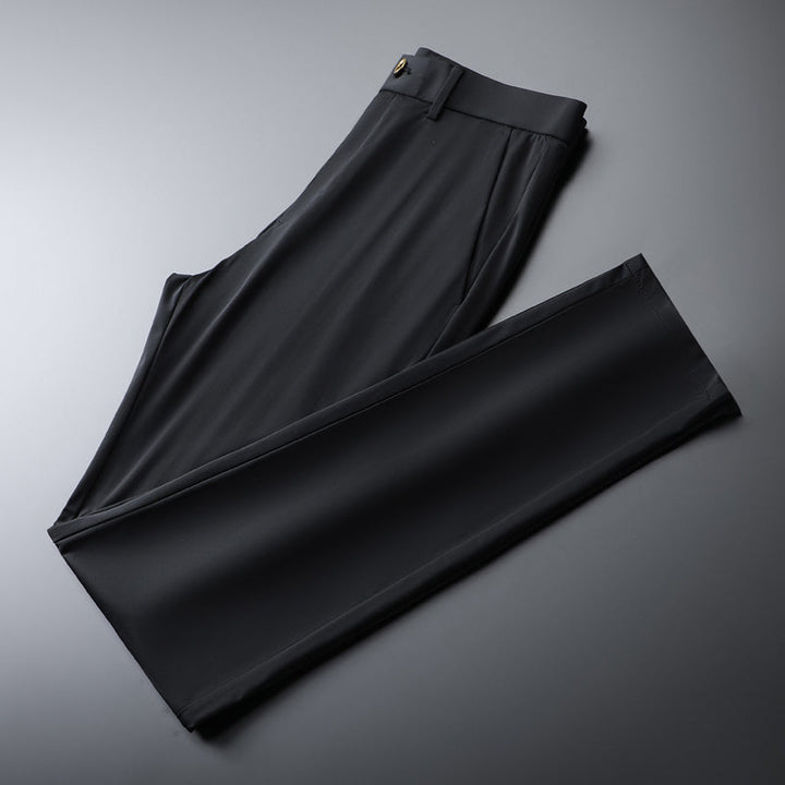 Men's slim fit stretch trousers, perfect for travel or an active, polished appearance.