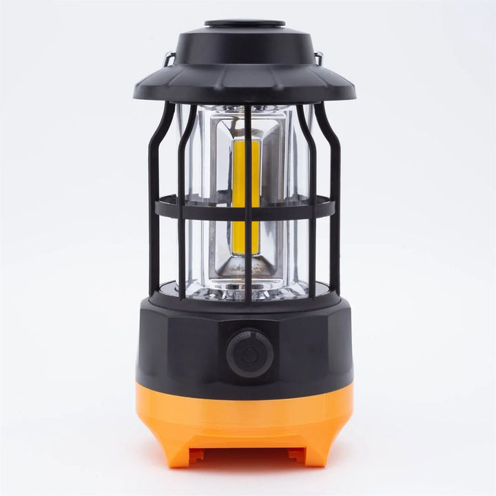 Durable portable LED lantern, rechargeable for outdoor adventures, camping, and essential emergency lighting.