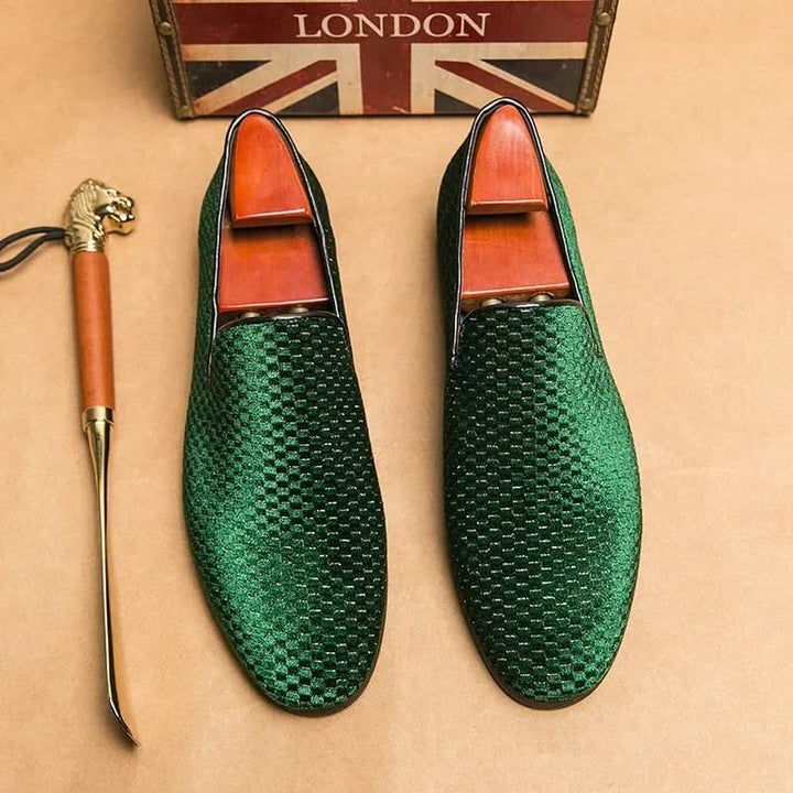 Stylish men's slip-on loafers, Italian style. Classic dress shoes for comfort, elegance & modern fashion.