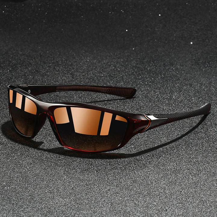 Unisex performance polarized sport sunglasses, ideal for outdoor activities & athletic use, offering UV protection.