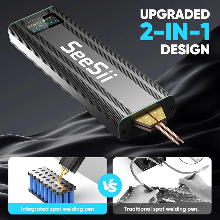 Tavvitaimp18 compact spot welder with 80 settings for precision welding, a battery-powered DIY tool.