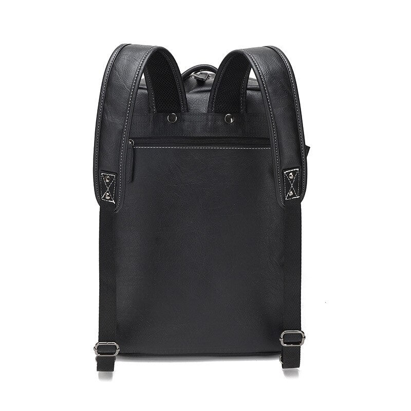 Chic women's leather handbag, convertible to a backpack & shoulder bag. A versatile fashion accessory in black.