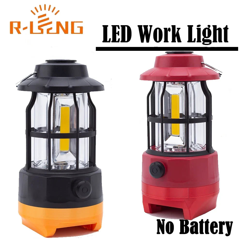 Versatile portable LED work light for outdoor tasks. Rechargeable, cordless, ideal for camping & emergencies.