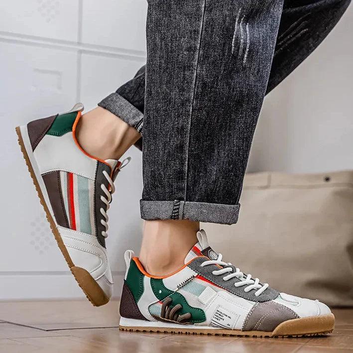 Pair of modern men's durable utility sneakers, offering athletic performance and casual style.