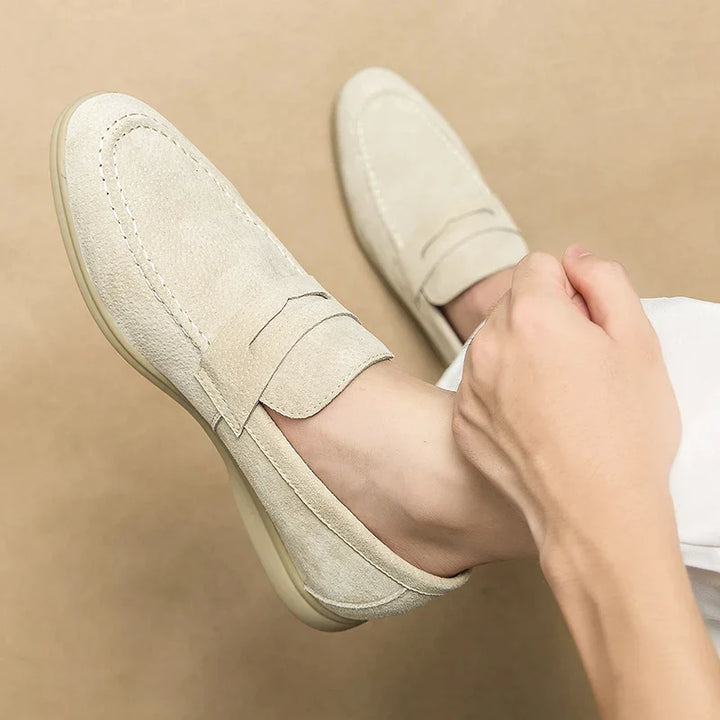 Effortless style with men's Milan slip-on loafers, comfortable and classic casual men's footwear.