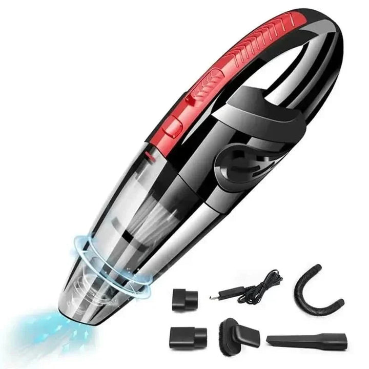 Compact wet dry handheld vacuum, ideal for auto detailing & home spills. Portable cordless dust buster.