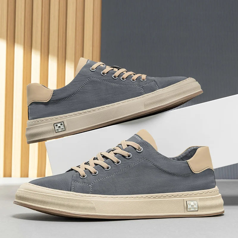 Stylish blue men's lightweight sneakers, perfect for walking & everyday comfortable wear.