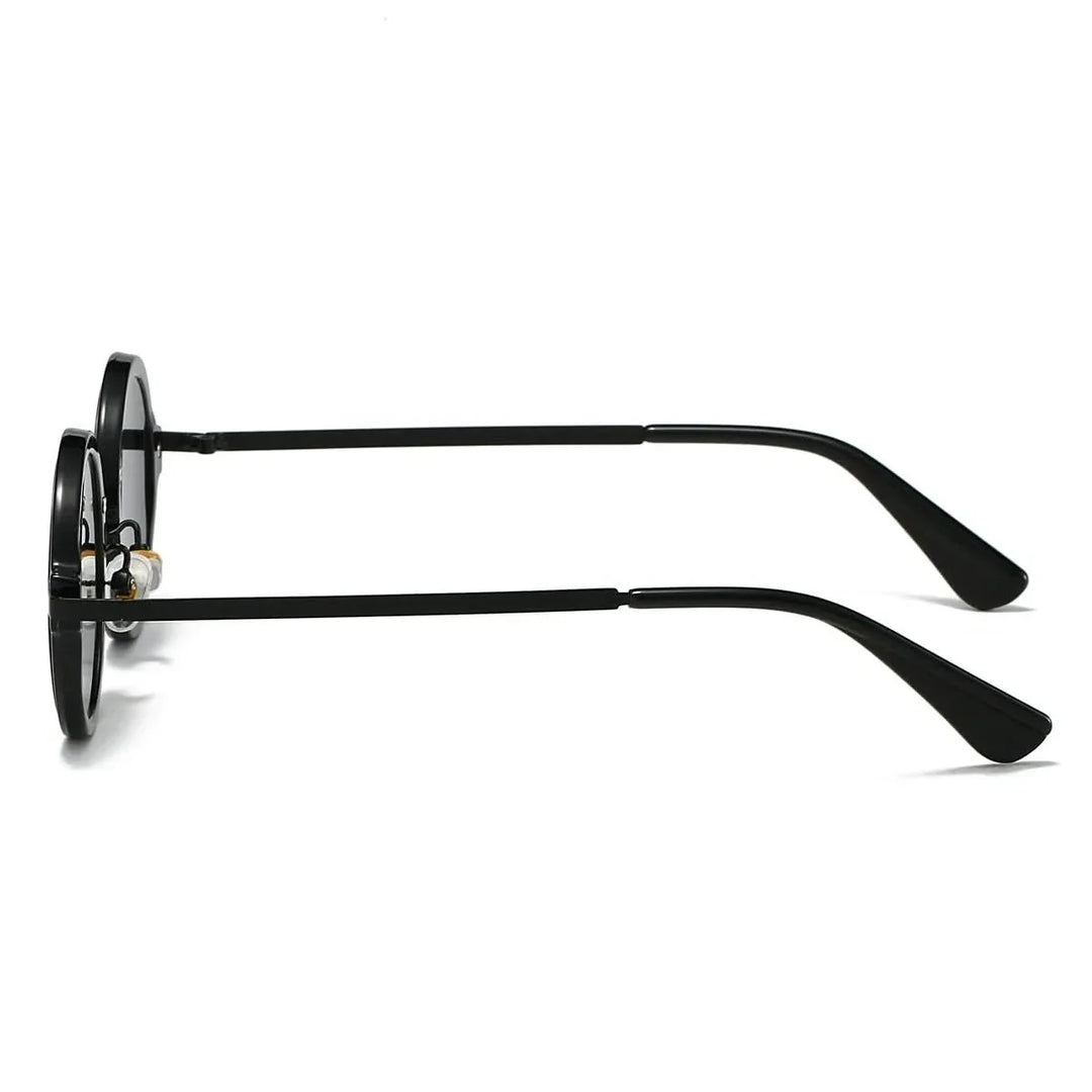 Unisex vintage round sunglasses with red accents & glare-resistant lenses. Lightweight retro shades for sun protection.