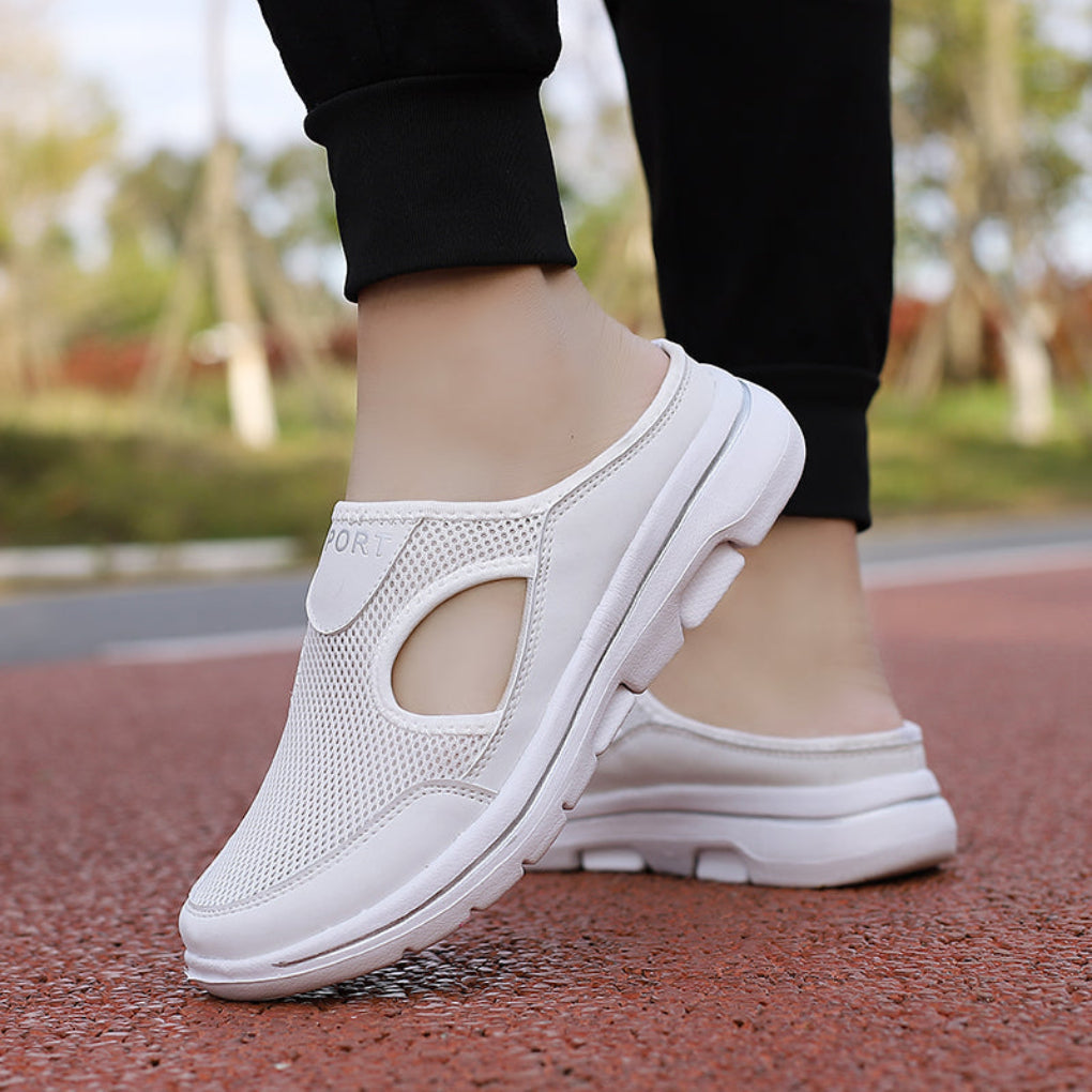Comfortable unisex indoor shoes: slip-on orthopedic house slippers with therapeutic foot support.