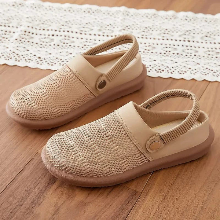 Women's Cloudra breathable slip-on clogs. Comfortable casual footwear, ideal for summer walking.