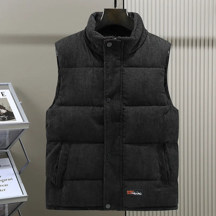 Durable unisex insulated vest, a lightweight & warm everyday essential for casual fall fashion & winter layering.